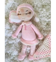 Uykucu Sofia Bebek Amigurumi Organik Oyuncak