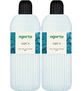Agarta Kolonya 400 ML Aqua 80 Derece Pet Şişe (2 Li Set)