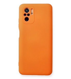 Redmi Note 10 Kılıf Nano içi Kadife Silikon - Turuncu