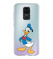 Xiaomi Redmi Note 9 Uyumlu Kapak Donald Duck Tasarımlı Şeffaf Silikon Kılıf
