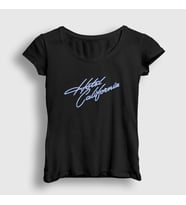 Presmono Kadın Siyah Hotel California Eagles T-Shirt 145103tt