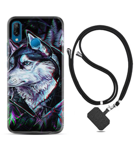 Huawei P20 Lite Mate 10 20 Lite Pro P40 Lite KılıfBoyun Askılı Silikon Dog Eyes 1761