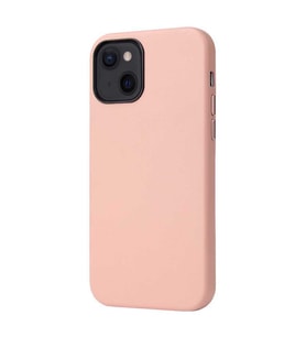 Apple iPhone 13 Mini Kılıf Eyzi Kadife İç Yüzey Suni Deri Kılıf (Pembe)