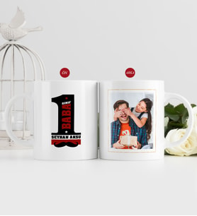 BK Gift Kişiye Özel Babalar Günü Hediyesi Fotoğraflı Kupa Bardak-1 (Beyaz)