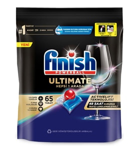Finish Ultimate Hepsi Bir Arada Bulaşık Makinesi Deterjanı Tableti 65 Yıkama