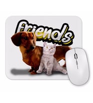 Amigos Sinceros Pug Cat Köpek Kedi Mouse Pad