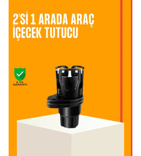 Oto Bardak Tutucu 360° Döner Çift Bölmeli Karbon Fiber Tasarım