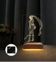 3d Ninja Anime Girl Led Lamba Anime Masa Lambası Kişiye Özel İsimli Lamba