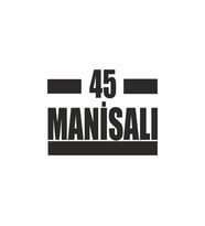 45 Manisalı Araba Sticker siyah 16x9 CM (Siyah)