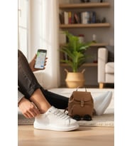 Enoch Erkek Yüksek Taban Sneaker Oversize Kalın Tabanlı ve Mat Deri Görünümlü Günlük Model