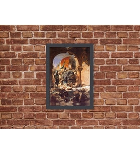 Kendinden Çerçeveli Tablo - Vintage Fatih Sultan Mehmet’in İstanbul’a girişi, Standart - 20x28cm