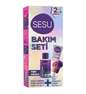 Sesu Tüy Dökücü krem Ve Yağ Krem 40 ml Yağ 50 ml Hassas Cilt