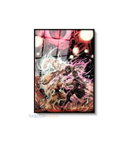 Dikey Çerçeveli Cam Jojo Anime Modern Ev Dekoru Duvar Sanatı Ev Ofis Tablosu (Siyah)