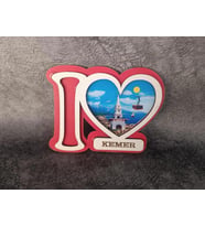 Magnet Kalp Dümen Gemi Kule Yelken Buzdolabı Süsü Ahşap Magnet