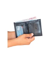 Premium Serisi Lüks Deri Özel Üretim Dikey Klasik Bozuk Para Bölmeli Erkek Cüzdanı (Lacivert)