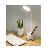 3 Renkli Şarjlı 24 LED Çalışma ve Okuma Masa Lambası (Krem)