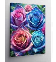 Kanvas Tablo Renkli Güller