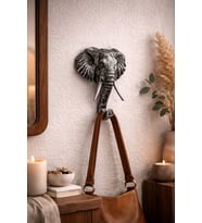 Fil Duvar Askısı 15 cm – Metal Görünümlü Anahtarlık & Çanta Askılığı