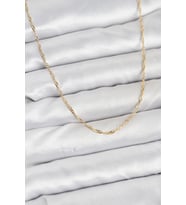CM 14K Gold Renk Pirinç Ezme Burgu Model Kadın Kolye 5886 - SSSSSS9901-9623