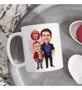 Harika Baba ve Oğlu Karikatürlü Kupa Bardak