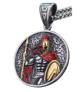 Omark Cotton Spartan Warrior Kolye (Gümüş Gri)