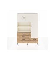 Arges Dolap 9 Raflı 6 Çekmeceli 3 Kapaklı 132x30x195 Aytaşı-Aytaşı/Çam