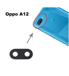 Tkgz Oppo A12 Arka Kamera Camı Lens Yapışkanlı