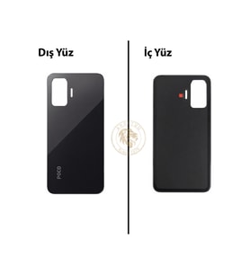 Poco F7 Siyah Arka Pil Kapağı Batarya Kapağı Lazer Kesim Back Cover