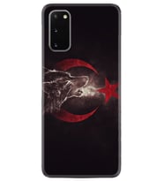 Samsung A02S A03S A10 A12 A13 A21S A22 Kılıf Desenli Silikon Kurt ve Ay Yıldız 1403