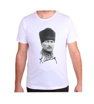 Atatürk Baskılı Tişört (Beyaz)