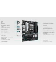 ASUS PRIME B650M-A B650 DDR5 (Vga Yok) GLan 2.5G mATX HD DP 2xM2 USB3 RGB AM5 AMD Anakart (Siyah)
