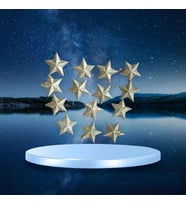 VIP 14 ADET SİMLİ GOLD YILDIZ SÜS GOLD YILDIZ NOEL AĞACI SÜSLERİ YILBAŞI AĞACI SÜSLERİ 7 CM YILDIZ