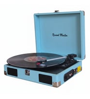 Record Master RM-311 Mavi Renkli Pikap - Tüm Plaklar İle Uyumlu - Power Bank lere Bağlanarak Kullanılabilme (Karışık)
