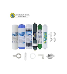 Purefer Açık kasa çift karbonlu Sertifikalı 6li Platinium mebran  alkalili