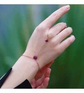 Zirkon Taşlı Elmas Montür Rose Gold Kaplama Gümüş Şahmeran