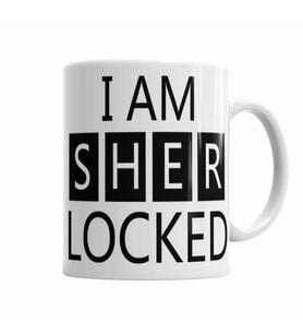 I AM SHER LOCKED SHERLOCK HOLMES  Kupa Bardak Porselen