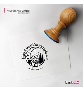 Ay Manzara Kişiye Özel Kitap Damgası Kitap Mührü Kaşe Kitap Mühür Özel Damga 433