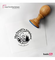 Ay Manzara Kişiye Özel Kitap Damgası Kitap Mührü Kaşe Kitap Mühür Özel Damga 433