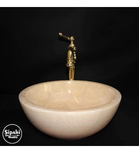 Sipahi Marble Bal Onyx Mini Yuvarlak Lavabo