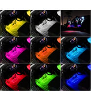 12 LEDLİ ARAÇ İÇİ RGB LED KUMANDALI MÜZİK SESİNE DUYARLI ÇOK LEDLİ
