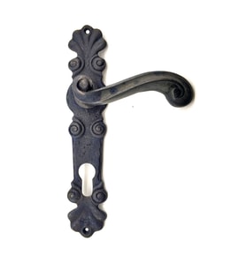 Antika Tarz Dekoratif Pirinç Okyanus Oda Kapı Kolu - 230x46 mm, Oksit