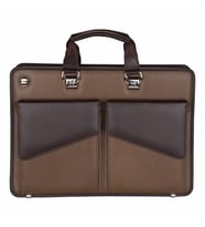 2K SUNİ DERİ EVRAK ÇANTASI 6 CEPLİ 29X42 CM (Vizon)