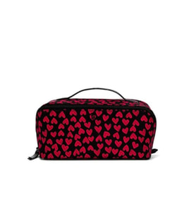 Victoria's Secret BEAUTY Genişletilebilir Seyahat Makyaj Çantası Black Grounded Heart