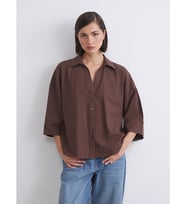 LCW Vision Kahverengi Oversize Kadın Gömlek
