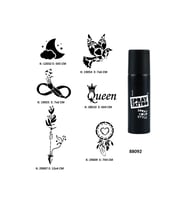 Düş Kapanı Sonsuzluk Spray Tattoo Geçici Dövme Seti Dark Siyah Sprey