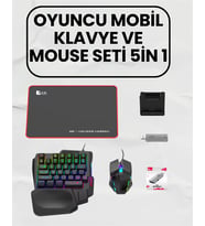 Bluetooth 5.3 Bağlantılı Mobil Oyun Dönüştürücü Set – Klavye + Mouse + Adaptör