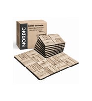 NORDIC Akasya Parke Masif geçmeli Karo Deck yağsız Naturel Ahşap yer döşemesi