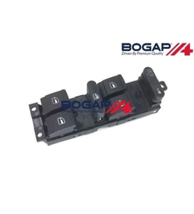 1J4959857C Cam Açma Anahtarı 4'lü Yeşil Işık - Fabia-Octavia-Superb