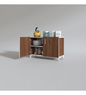 Kenzlife 2 kapılı dolap rabia 048*070*032 cvz kapaklı ayaklı banyo mutfak ofis kitaplık ayakkabılık kiler