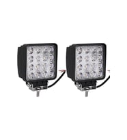 2 Adet 16 Led Off Road Kare Çalışma Lambası Sis Lambası Projektör Gündüz Farı 48 Watt
